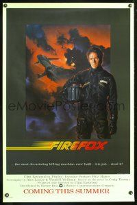 2z272 FIREFOX advance 1sh '82 cool C.D. de Mar art of killing machine, Clint Eastwood!