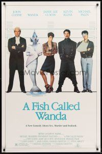 2z274 FISH CALLED WANDA 1sh '88 John Cleese, Jamie Lee Curtis, Kline & Palin in police line up!