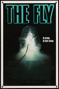 2z282 FLY 1sh '86 David Cronenberg, Jeff Goldblum, cool sci-fi art of telepod by Mahon!