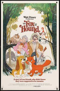 2z290 FOX & THE HOUND 1sh '81 two friends who didn't know they were supposed to be enemies!