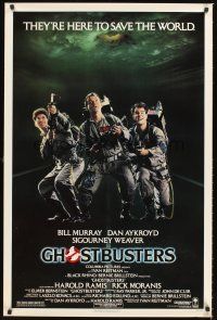 2z305 GHOSTBUSTERS 1sh '84 Bill Murray, Aykroyd & Harold Ramis are here to save the world!