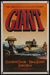2z309 GIANT 1sh R83 James Dean, Elizabeth Taylor, Rock Hudson, directed by George Stevens!