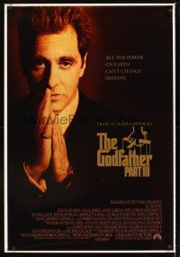 2z315 GODFATHER PART III foil int'l 1sh '90 Al Pacino, Andy Garcia, Sofia & Francis Ford Coppola