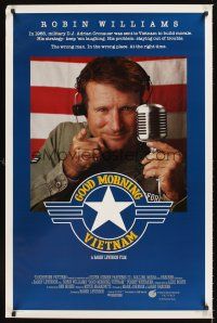 2z320 GOOD MORNING VIETNAM int'l 1sh '87 Vietnam War DJ Robin Williams, Barry Levinson directed!