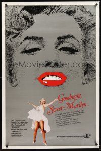 2z321 GOODNIGHT SWEET MARILYN int'l 1sh '89 Paula Lane as Monroe, classic flying skirt image!