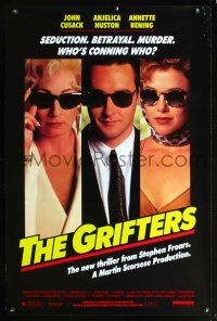2z332 GRIFTERS 1sh '90 John Cusack, Annette Bening & Anjelica Huston all wearing sunglasses!