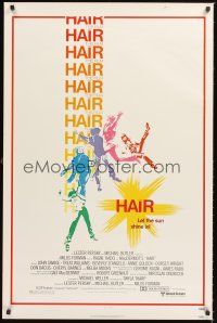 2z333 HAIR 1sh '79 Milos Forman, Treat Williams, musical, let the sun shine in!