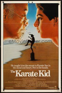 2z397 KARATE KID 1sh '84 Pat Morita, Ralph Macchio, teen martial arts classic!