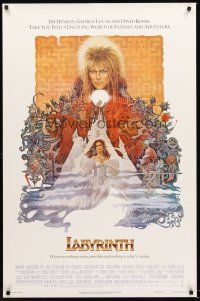 2z413 LABYRINTH 1sh '86 Jim Henson, art of David Bowie & Jennifer Connelly by Ted CoConis!