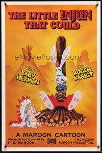 2z013 LITTLE INJUN THAT COULD Kilian 1sh '88 great Roger Rabbit & Baby Herman cartoon art!