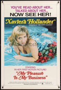 2z533 MY PLEASURE IS MY BUSINESS 1sh '74 sexy Xaviera Hollander, authoress of Happy Hooker!