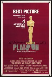 2z594 PLATOON style B awards 1sh '86 Oliver Stone, winner of the Best Picture & Best Director Oscars