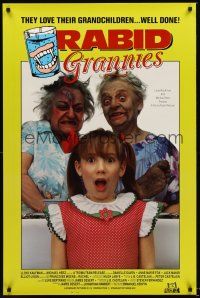 2z613 RABID GRANNIES 1sh '89 wild & wacky cannibal grandmas, classic Troma horror!