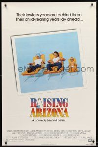 2z622 RAISING ARIZONA 1sh '87 Coen Brothers, Nicolas Cage, great artwork!