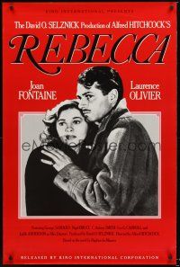 2z629 REBECCA 1sh R90s Alfred Hitchcock, Laurence Olivier & Joan Fontaine!