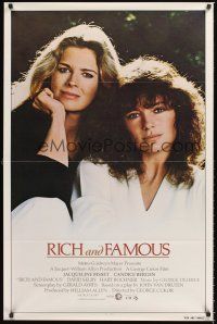 2z647 RICH & FAMOUS int'l 1sh '81 great portrait image of Jacqueline Bisset & Candice Bergen!