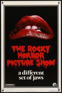 2z656 ROCKY HORROR PICTURE SHOW style A 1sh R80s by Tim Curry, a different set of jaws!