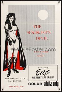 2z693 SEXORCIST'S DEVIL 1sh '74 Ray Dennis Steckler, artwork of sexy woman in cape!
