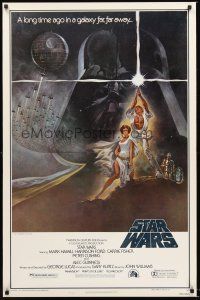 2z734 STAR WARS style A 1sh '77 George Lucas classic sci-fi epic, great art by Tom Jung!