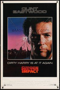 2z751 SUDDEN IMPACT 1sh '83 Clint Eastwood is at it again as Dirty Harry, great image!