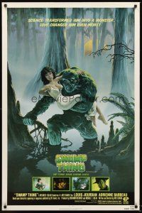 2z763 SWAMP THING 1sh '82 Wes Craven, Richard Hescox art of him holding sexy Adrienne Barbeau!