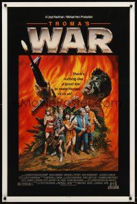 2z794 TROMA'S WAR 1sh '88 there's nothing like a good war to make heroes of us all!