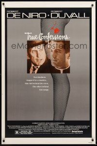 2z797 TRUE CONFESSIONS 1sh '81 priest Robert De Niro, detective Robert Duvall & sexy leg!