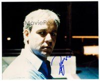 3a341 RUSSELL CROWE signed color 8x10 REPRO still '02 head & shoulders close up from The Insider!