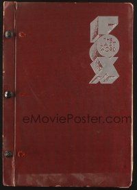 3a012 FOX THE LAST WORD trade newspaper bound volume '30 sent to theaters that showed Fox movies!
