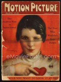 3a132 MOTION PICTURE magazine March 1926 great artwork of Leatrice Joy by Marland Stone!