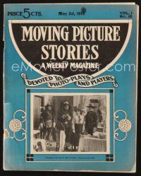 3a110 MOVING PICTURE STORIES vol 1 no 18 magazine May 2, 1913 illustrated stories of early movies!