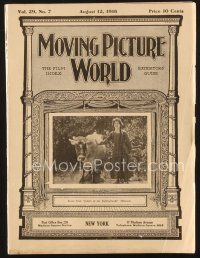 3a082 MOVING PICTURE WORLD exhibitor magazine Aug 12 1916 Charlie Chaplin, Paramount Bray cartoons!