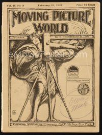 3a089 MOVING PICTURE WORLD exhibitor magazine Feb 23, 1918 great 2-page ad for Tarzan of the Apes!