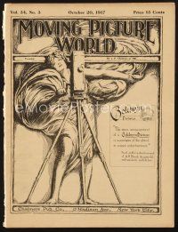 3a086 MOVING PICTURE WORLD exhibitor magazine October 20, 1917 a million to Chaplin for 8 comedies!