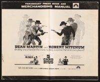 3a202 5 CARD STUD pressbook '68 cowboys Dean Martin & Robert Mitchum play poker!