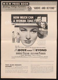 3a204 ABOVE & BEYOND pressbook '52 Robert Taylor & Eleanor Parker, how much can a woman take!