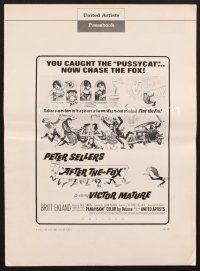 3a210 AFTER THE FOX pressbook '66 De Sica's Caccia alla Volpe, Peter Sellers, Frank Frazetta art!