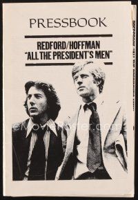 3a212 ALL THE PRESIDENT'S MEN pressbook '76 Dustin Hoffman & Robert Redford, Woodward & Bernstein!