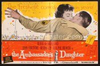 3a214 AMBASSADOR'S DAUGHTER pressbook '56 Olivia de Havilland, the most scandalous foreign affair!