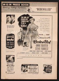 3a223 BEDEVILLED pb '55 Steve Forrest fell in love with beautiful blue-eyed killer Anne Baxter!