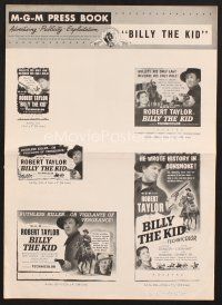 3a228 BILLY THE KID pressbook R55 Robert Taylor as the most notorious outlaw in the West!