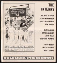 3a289 INTERNS pressbook '62 Michael Callan, Cliff Robertson, art by Howard Terpning!