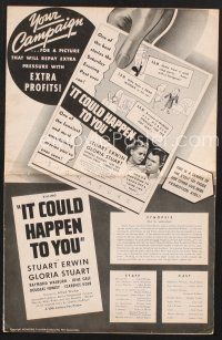 3a292 IT COULD HAPPEN TO YOU pressbook '39 Gloria Stuart gave Erwin an idea that got him jailed!