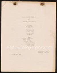3a191 STORY OF MOLLY X continuity & dialogue script October 10, 1949, screenplay by Crane Wilbur!