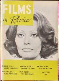 3a042 LOT OF 20 FILMS IN REVIEW MAGAZINES '70-71 many of the top stars of the time!