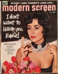 3a037 LOT OF 20 MODERN SCREEN MAGAZINES magazine '59-61 Liz Taylor, Debbie Reynolds & more!