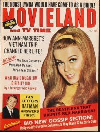 3a038 LOT OF 36 MOVIELAND AND TV TIME MAGAZINES '65-67 Elvis Presley, Liz Taylor & more!