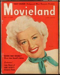 3a030 LOT OF 6 MOVIELAND MAGAZINES '50 Betty Grable, Lana Turner, Esther Williams & more!
