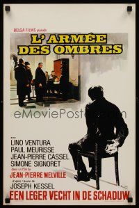 3b373 ARMY OF SHADOWS Belgian '69 Jean-Pierre Melville's L'Armee des ombres, Lino Ventura!