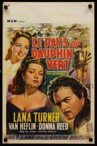 3b388 GREEN DOLPHIN STREET Belgian '47 sexy Lana Turner, Van Heflin, written by Samson Raphaelson!